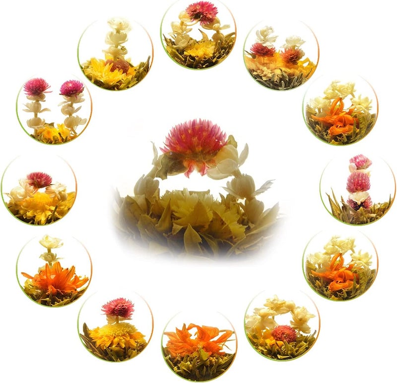 Teavivre 12pcs Handmade Blooming Flower Tea - Image 1